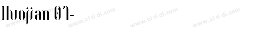 Huojian 01字体转换